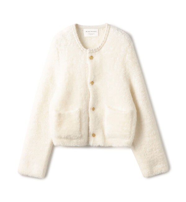 ムートン クルーネックカーディガン（MACPHEE）｜ルミネのファッション