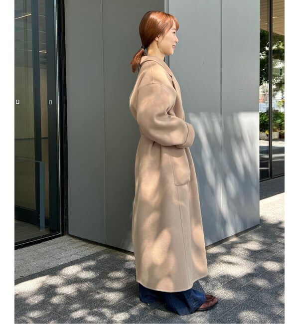 souple wool ダブルフェイスロングコート（SLOBE IENA）｜ルミネの