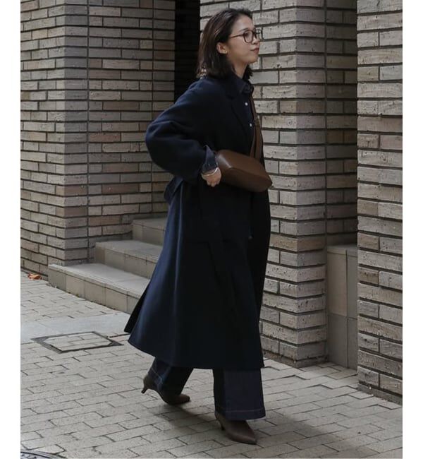 souple wool ダブルフェイスロングコート（SLOBE IENA）｜ルミネの