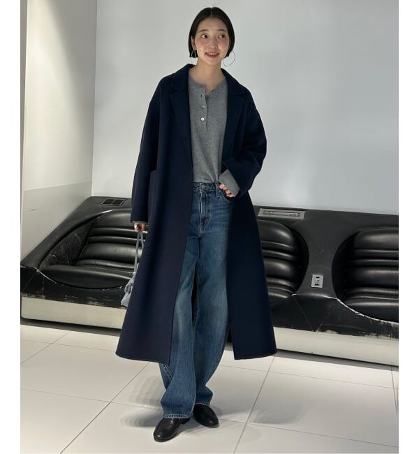 souple wool ダブルフェイスロングコート（SLOBE IENA）｜ルミネの