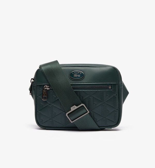 ラコステ モノグラム レザーモノグラムリポーターバッグ グリーン モノグラム レザーモノグラムリポーターバッグ（LACOSTE）｜ルミネの