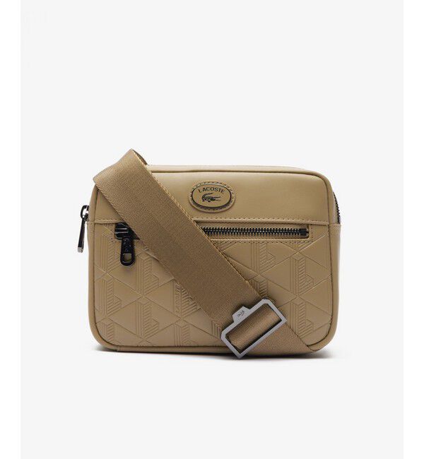LACOSTE モノグラム レザーモノグラムリポーターバッグ モノグラム レザーモノグラムリポーターバッグ（LACOSTE）｜ルミネの
