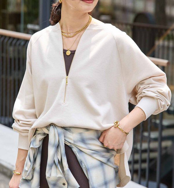 予約【新色追加/抜け感◎】ハーフZIPスウェット｜ルミネのファッション