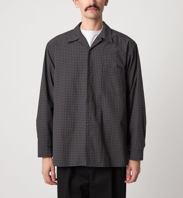 Steven Alan＞ 60 シック チェック オープンカラー シャツ（STEVEN