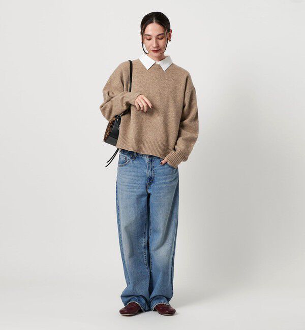 ウールカシミヤ アクア クルーネックニット（BEAUTY&YOUTH UNITED