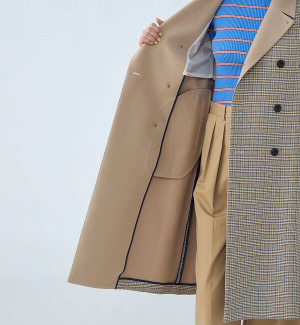 コットンリバーチェック ダブルブレストコート（MACPHEE）｜ルミネの