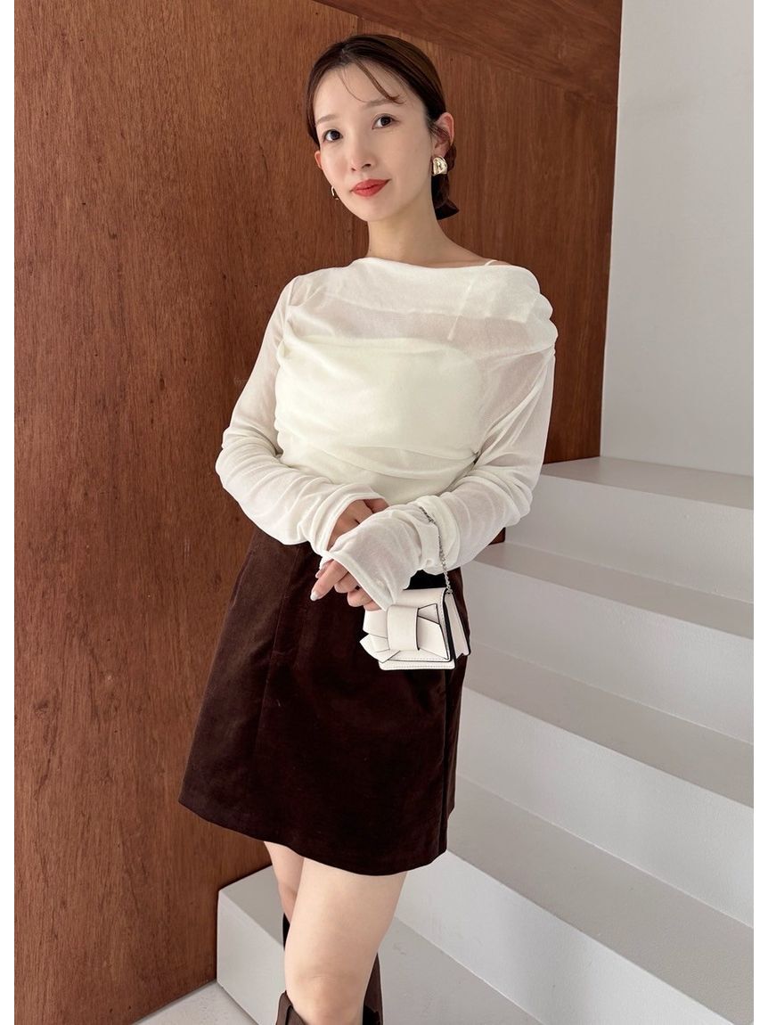 デコルテタックフロッキーチュールトップス（FRAY I.D）｜ルミネの