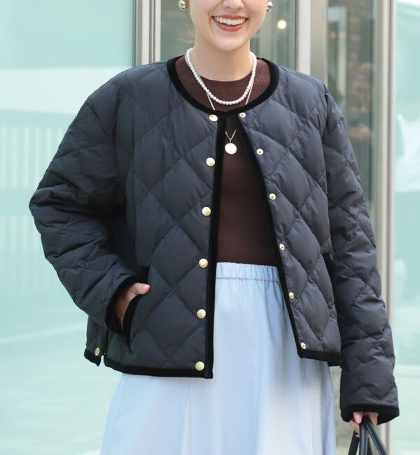 TAION×LIMONTA】別注ベロアパイピングショートダウン（NOLLEY'S