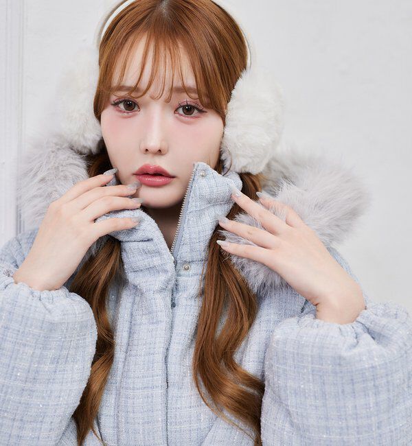 ベルト付きフェイクファーフードフェイクダウン｜ルミネのファッション