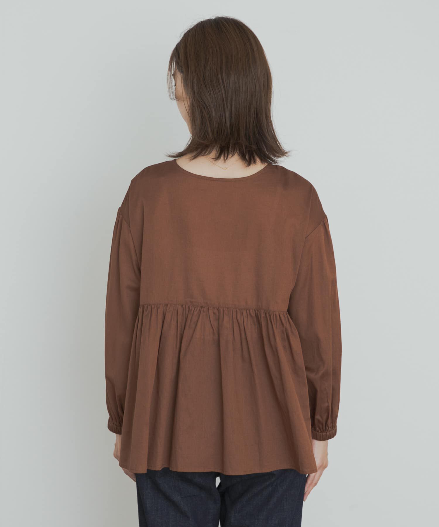 コットンツイル2WAYギャザーブラウス（URBAN RESEARCH DOORS）｜ルミネ