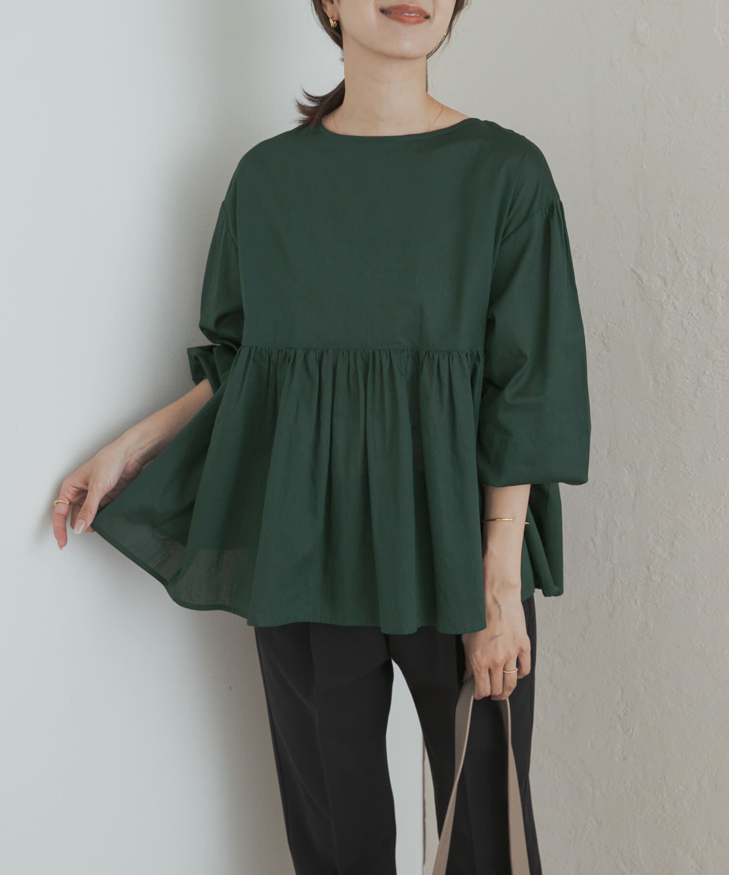 コットンツイル2WAYギャザーブラウス（URBAN RESEARCH DOORS）｜ルミネ