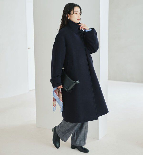 size SHORT/TALLあり］SENTDALE WOOL スタンドカラー ロング コート