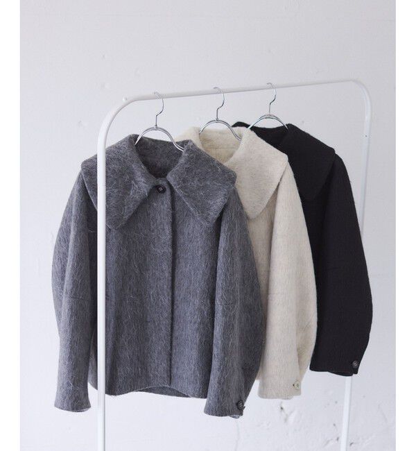 アウター総選挙1位】ビッグカラーモモンガシャギーショートコート（VIS