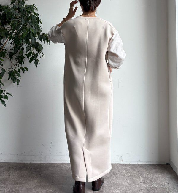 袖異素材切替ダンボールワンピース｜ルミネのファッション通販