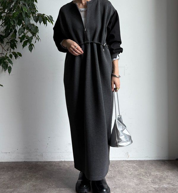 袖異素材切替ダンボールワンピース｜ルミネのファッション通販