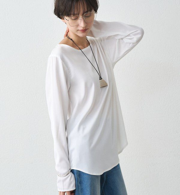 【Loungedress】サテンロンTブラウス サテンロンTブラウス（シャツ/ブラウス）｜LOUNGEDRESS（ラウンジ