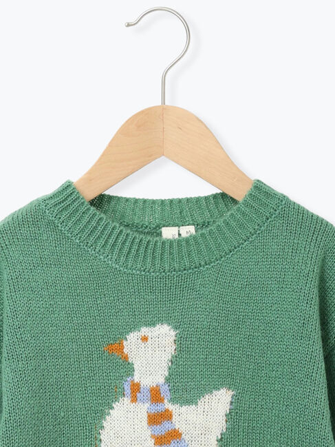 マシンウォッシャブル】アヒルジャカードニット（Samansa Mos2 Lagom