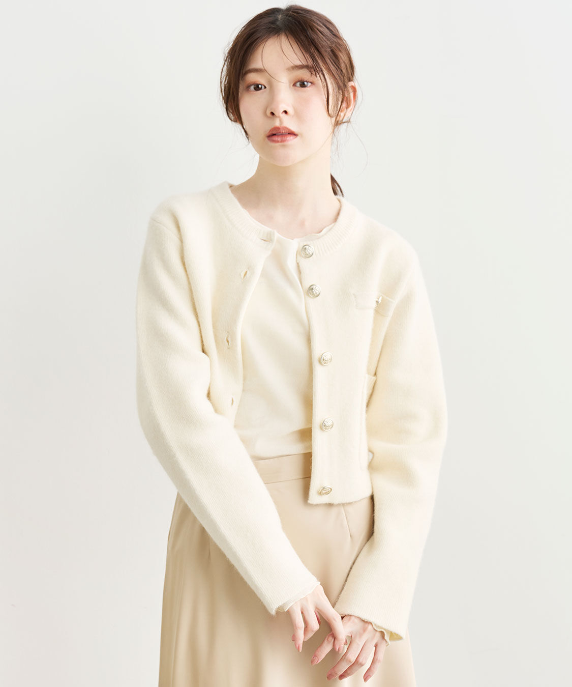 ラクーン混ダブルフェイスニットカーディガン（COCO DEAL）｜ルミネの