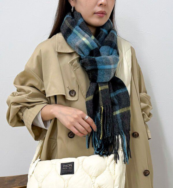 TWEED MILL/ツイードミル】ウールチェックストール48（fredy emue