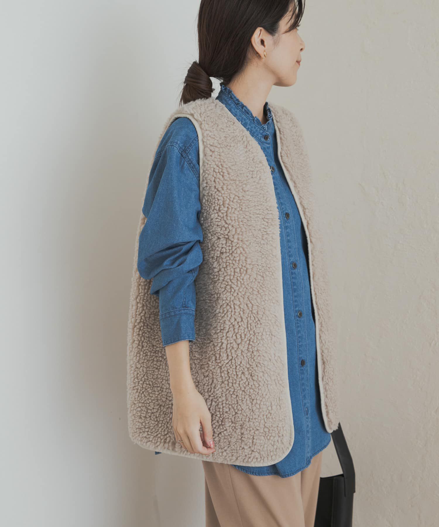 リバーシブルボアベスト（URBAN RESEARCH DOORS）｜ルミネの