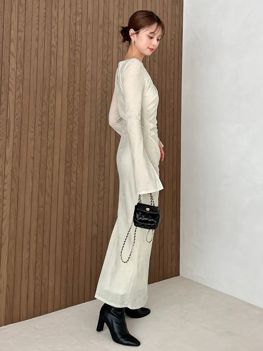 フロッキーベロアドレープドレス（SNIDEL）｜ルミネのファッション通販