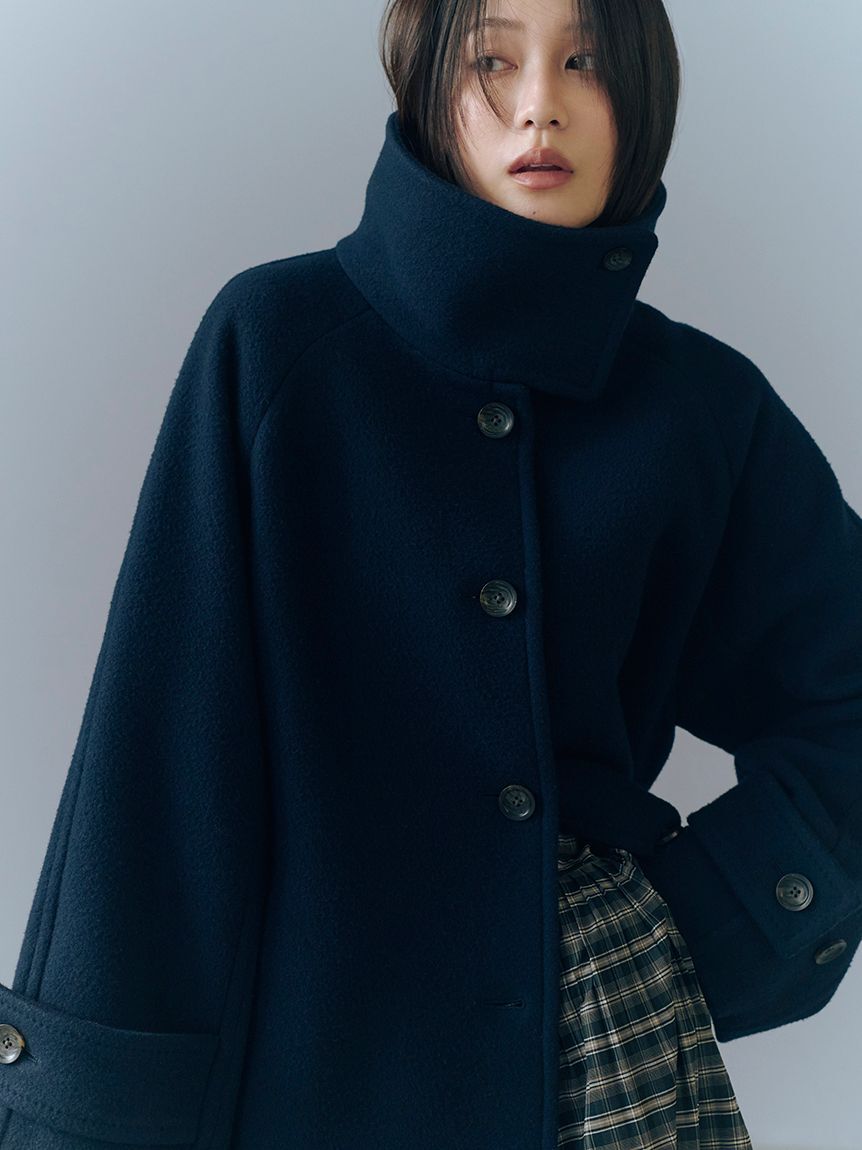 FRAY I.D バルマカンコート ネイビー オーバーサイズ ロングコート バルマカンロングコート（FRAY I.D）｜ルミネのファッション通販