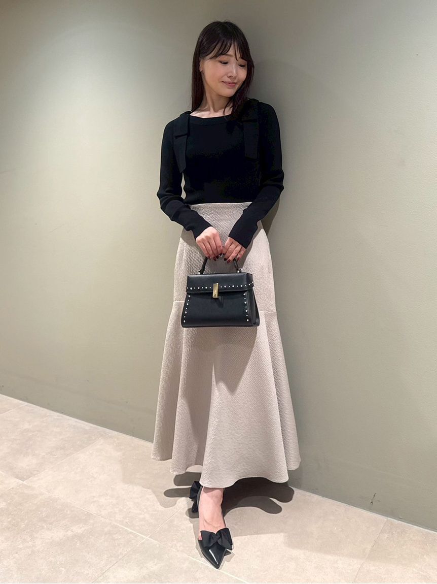 ウォッシャブル】ショルダーリボンニットプルオーバー（CELFORD