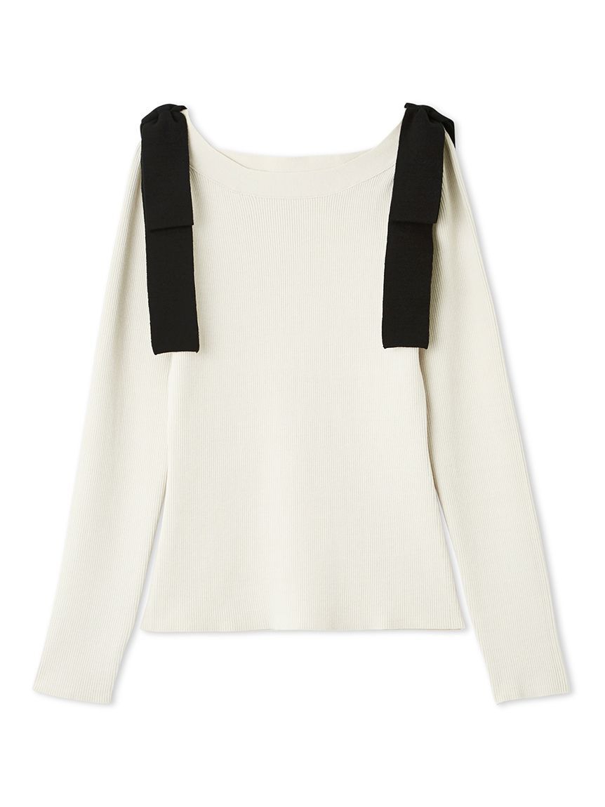 ウォッシャブル】ショルダーリボンニットプルオーバー（CELFORD