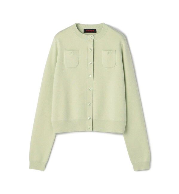 新品未使用CABaN コットンカシミヤクルーネックカーディガン　ライトグリーン コットンカシミヤ クルーネックカーディガン（CABaN）｜ルミネの