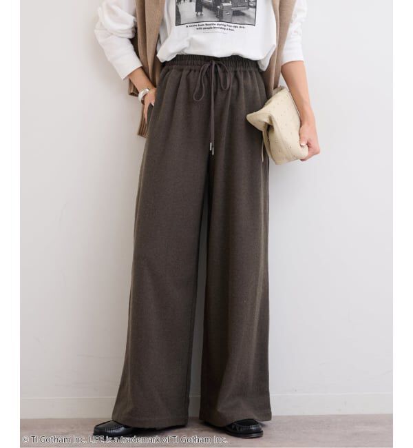 JOURNAL STANDARD relume「《追加》圧縮起毛イージーパンツ」|その他|ブラウン