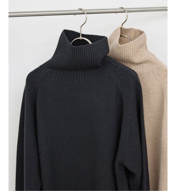 Spick and Span「《WEB限定カラー有り》ウールカシミヤ ラグランタートルニット」|ニット・セーター|