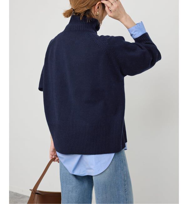 Spick and Span「《WEB限定カラー有り》ウールカシミヤ ラグランタートルニット」|ニット・セーター|