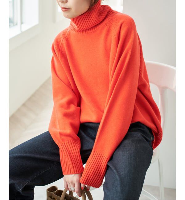 Spick and Span「《WEB限定カラー有り》ウールカシミヤ ラグランタートルニット」|ニット・セーター|