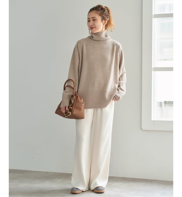 Spick and Span「《WEB限定カラー有り》ウールカシミヤ ラグランタートルニット」|ニット・セーター|