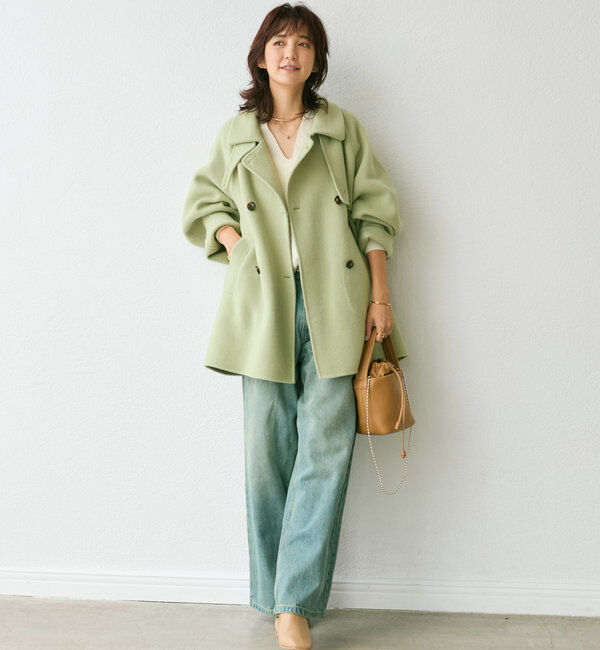  「【ボールチェーンショルダーがアクセント】ワンハンドルバケットバッグ」|トートバッグ|