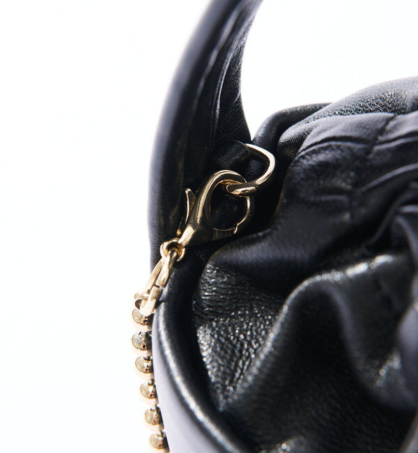  「【ボールチェーンショルダーがアクセント】ワンハンドルバケットバッグ」|トートバッグ|