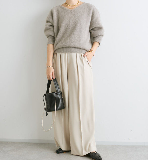  「【ボールチェーンショルダーがアクセント】ワンハンドルバケットバッグ」|トートバッグ|