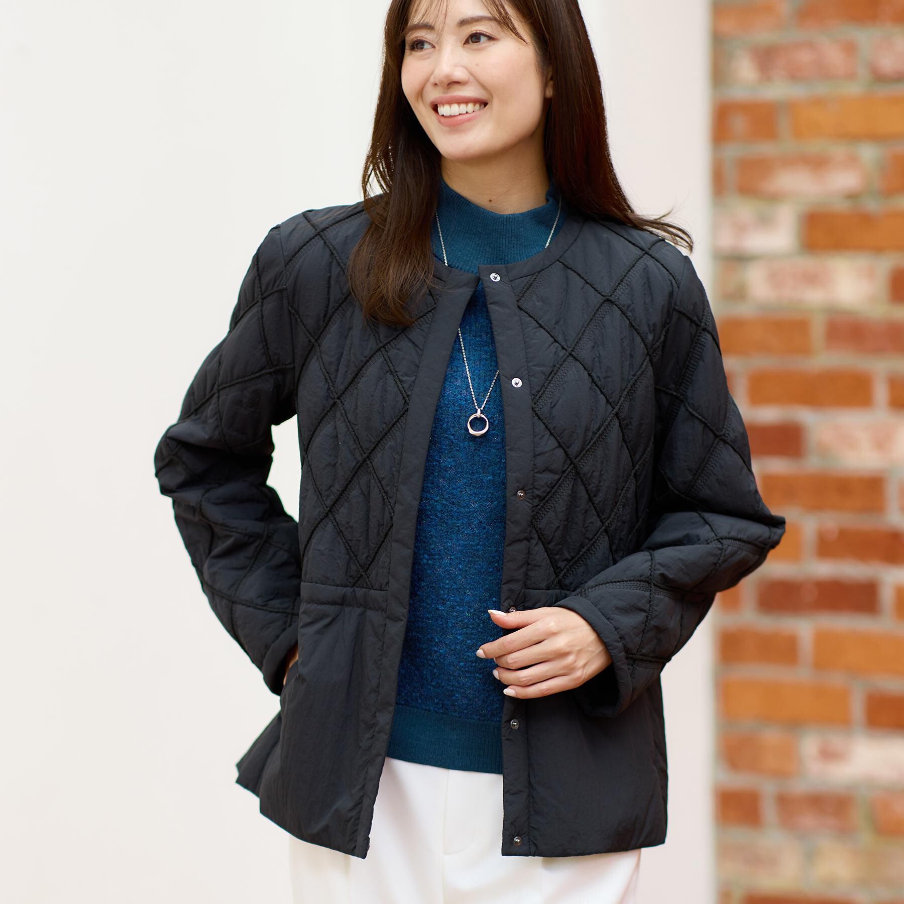 Reflect「【気軽な羽織に◎】中綿キルティングショートコート」|ダウン|