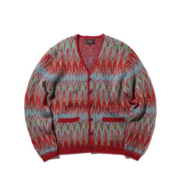 新品 BEAMS PLUS ジャガード ニットカーディガン XL Cardigan Double Jacquard Chevron Pattern（BEAMS PLUS）｜ルミネの