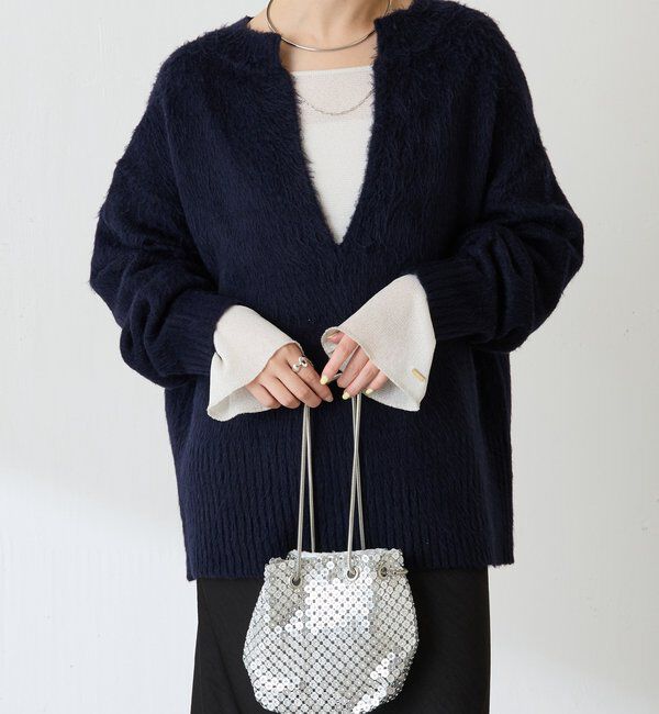  「シアーラメリブスクエアカットソー」|Tシャツ・カットソー|