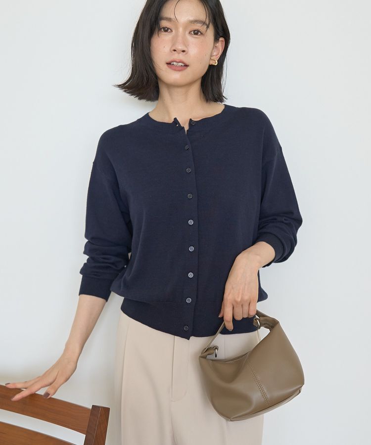 AMERICAN HOLIC「ソフトコットンクルーネックカーディガン」|カーディガン|