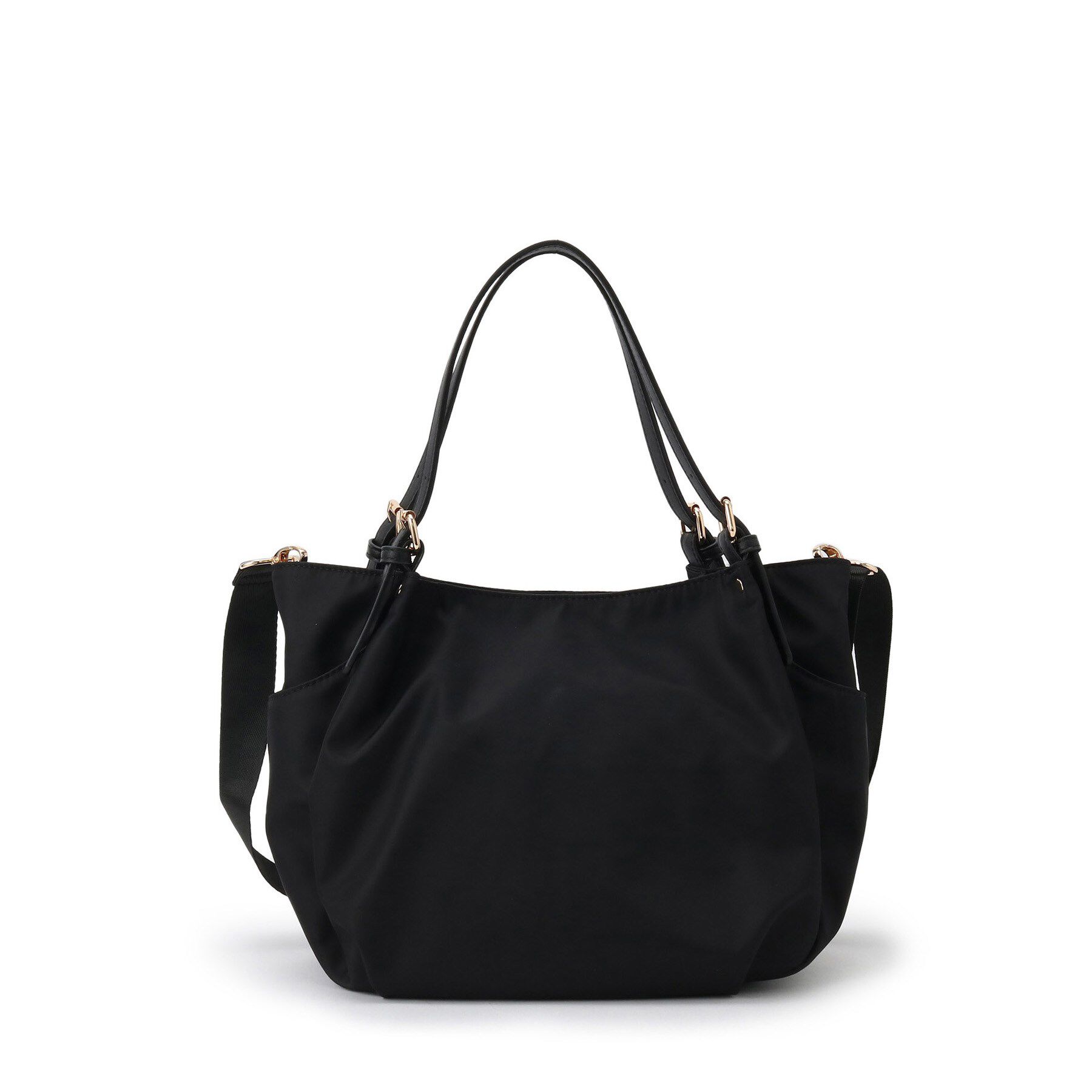 Reflect「【しっかり収納／小旅行に◎／インナーバッグ入り／ショルダー付き】3WAYデザインバッグ」|ショルダー・メッセンジャー|ブラック(019)