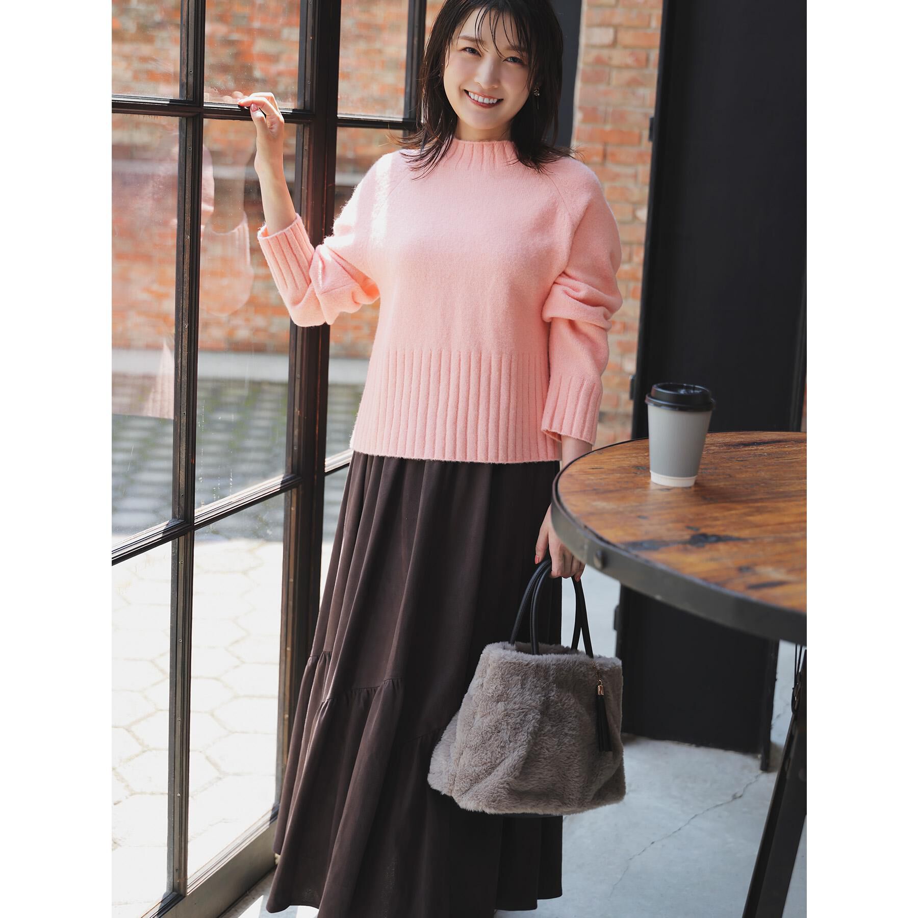 grove「【石川梨花さん着用】スエードライク マキシティアードスカート」|スカート|