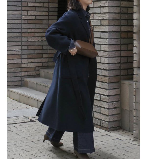 souple wool ダブルフェイスロングコート（SLOBE IENA）｜ルミネの