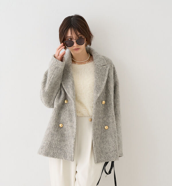 ラメシャギースライバーPコート/ピーコート 追加4】【一部店舗限定】ラメシャギースライバーPコート/ピーコート