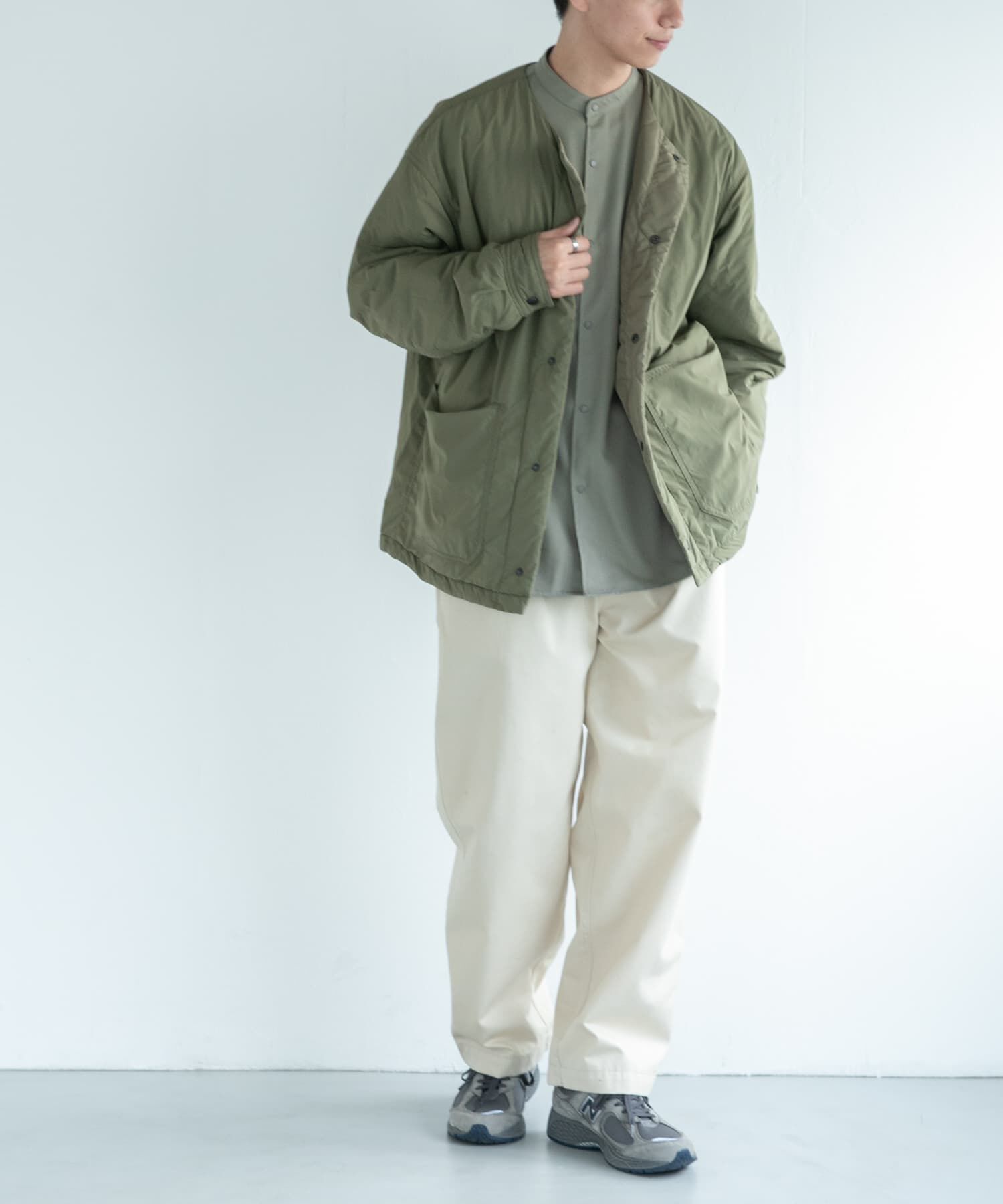 FORK&SPOON リバーシブルノーカラーブルゾン（URBAN RESEARCH DOORS