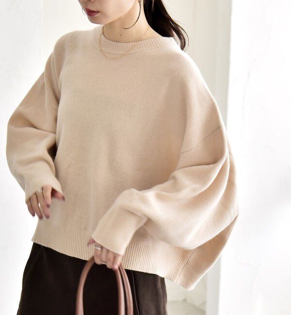 quaranciel「quaranciel:〈手洗い可能〉AQUA カシミヤ ミックス ドルマン ニット 25AW」|ニット・セーター|