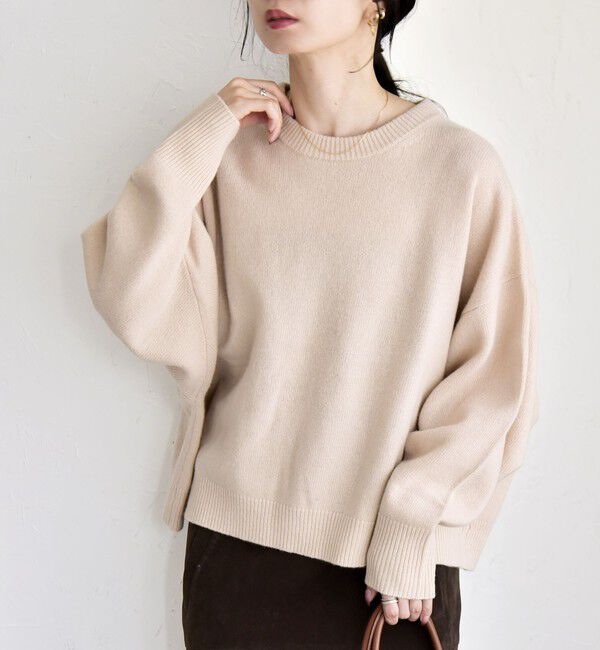 quaranciel「quaranciel:〈手洗い可能〉AQUA カシミヤ ミックス ドルマン ニット 25AW」|ニット・セーター|