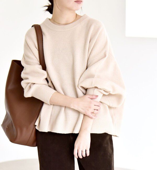 quaranciel「quaranciel:〈手洗い可能〉AQUA カシミヤ ミックス ドルマン ニット 25AW」|ニット・セーター|