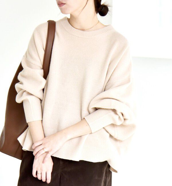 quaranciel「quaranciel:〈手洗い可能〉AQUA カシミヤ ミックス ドルマン ニット 25AW」|ニット・セーター|